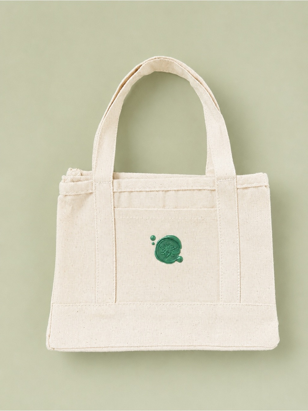 Canvas Mini Tote Honey Bee Stamped